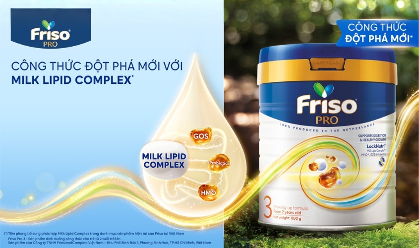 Sữa bột Friso Pro mới giúp trẻ tiêu hoá khoẻ, hấp thu dinh dưỡng tốt hơn