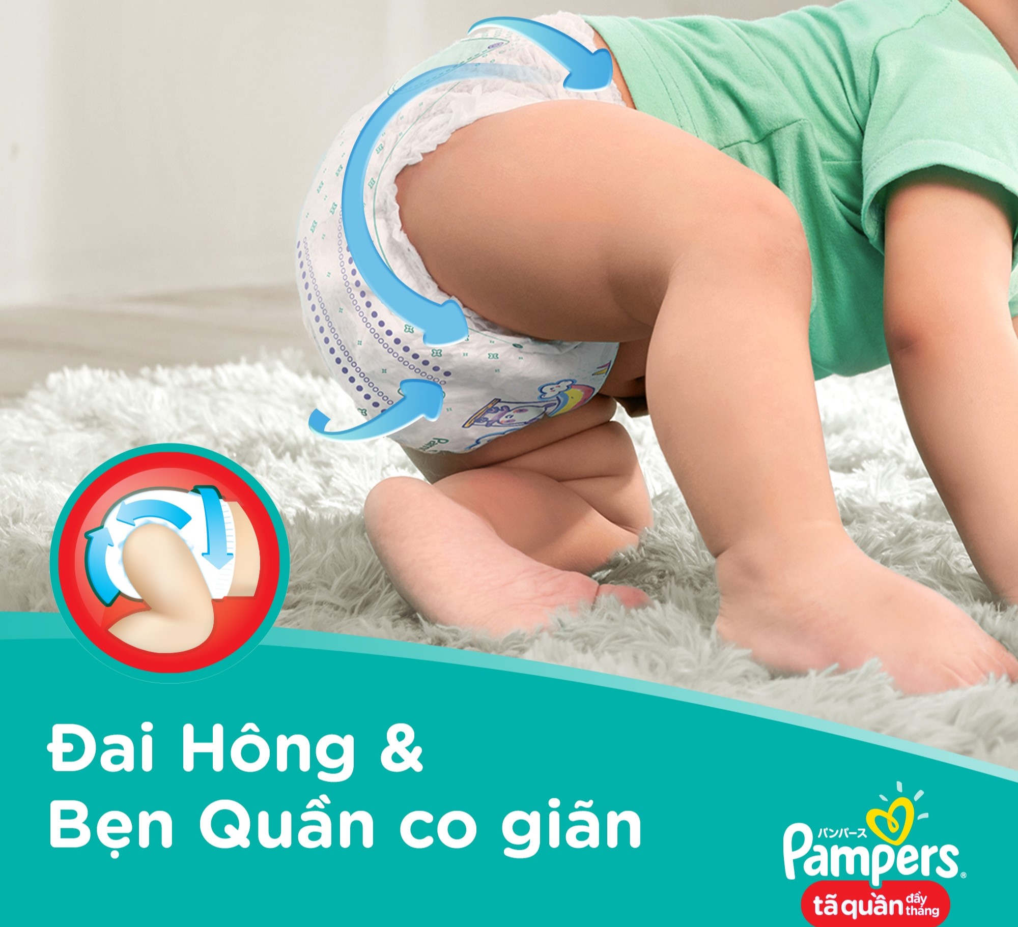 Tã quần Pampers Super Jumbo size L 68 miếng (9 - 14 kg)