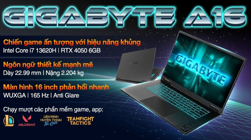 GIGABYTE Gaming A16 GA6H có 2 khe M.2 SSD mở rộng, phù hợp sinh viên xử lý dữ liệu lớn GIGABYTE Gaming A16 GA6H
