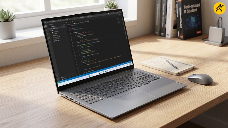 Lenovo ThinkBook 16 G9 IRL - 21US008FVN có màn hình 16 inch 16:10 tiện mở nhiều cửa sổ code song song Lenovo ThinkBook 16 G9 IRL - 21US008FVN