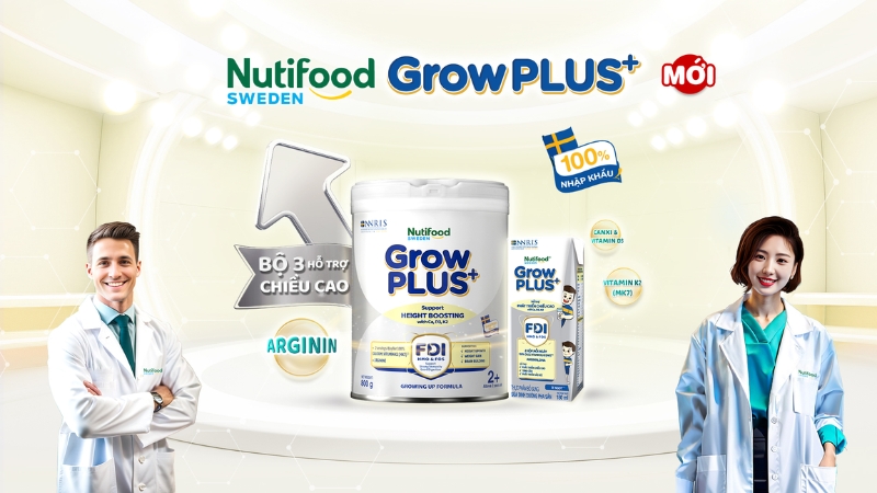 GrowPLUS+ Suy Dinh Dưỡng Bạc – hỗ trợ tăng chiều ca