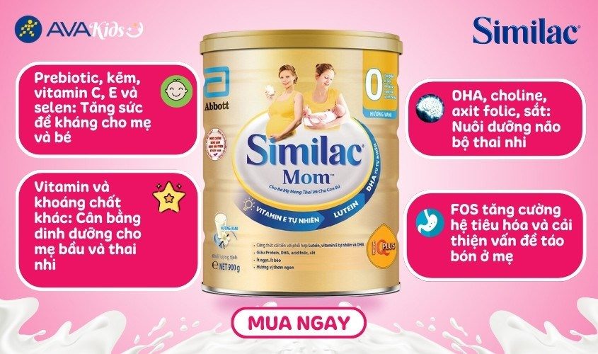 Sữa bầu Similac Mom hương vani 900g