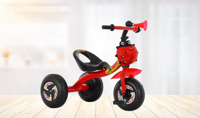 Xe 3 bánh Đại Phát Tài bọ lớn 7 inch - Màu đỏ