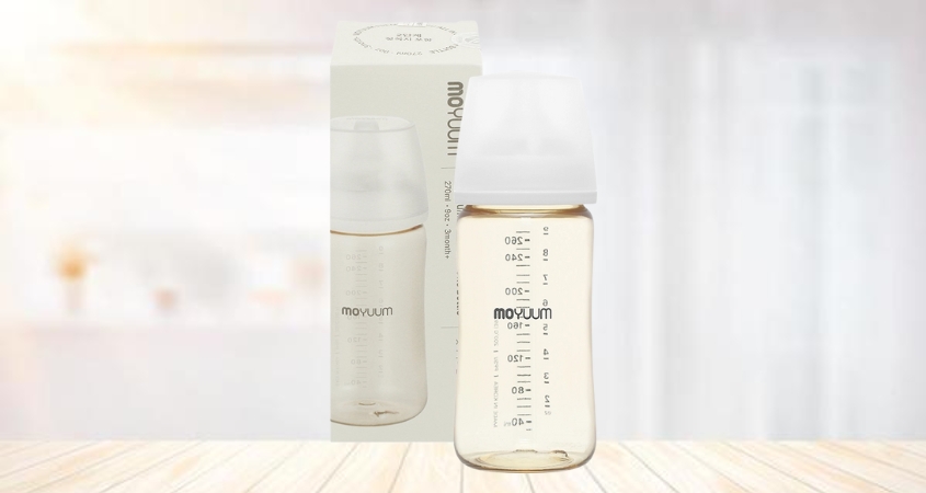 Bình sữa nhựa PPSU Moyuum cổ rộng thế hệ 3 270 ml (3 - 6 tháng)