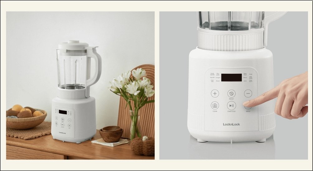 Máy làm sữa hạt Lock&Lock EJM486IVY có bảng điều khiển cảm ứng thông minh giúp người dùng dễ dàng lựa chọn các chương trình cài đặt sẵn