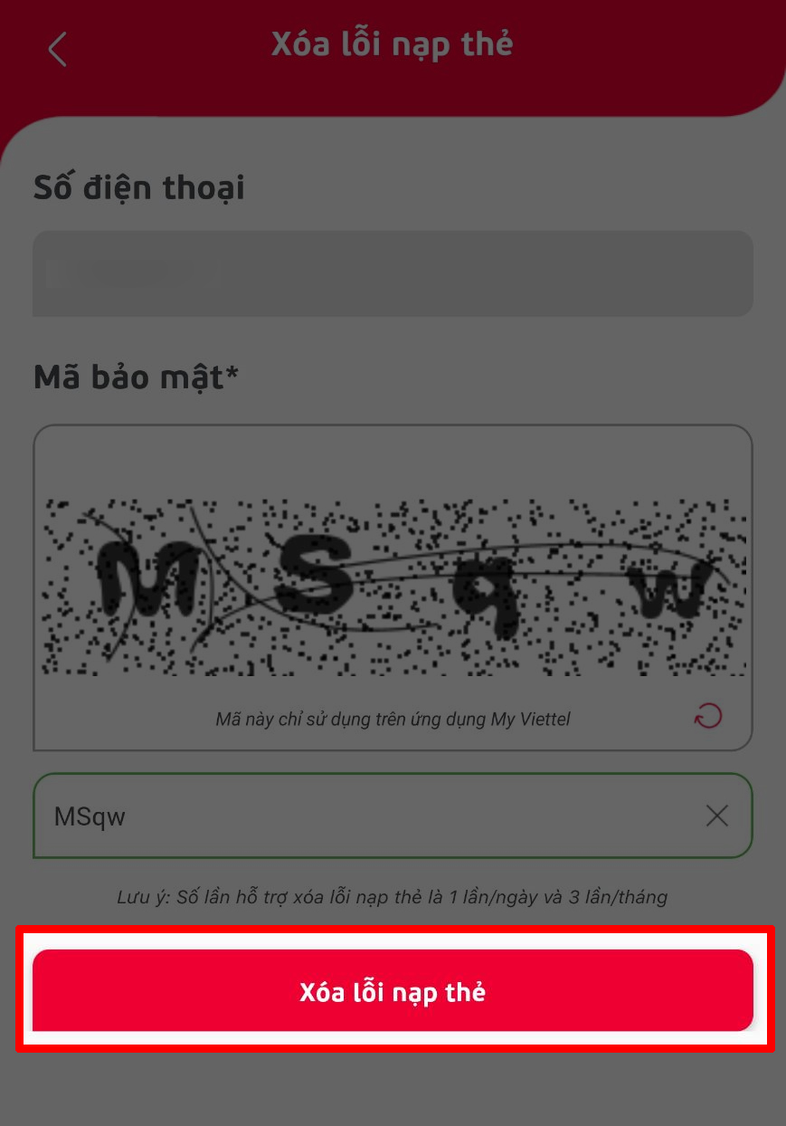 Cách mở khóa nạp thẻ SIM Viettel