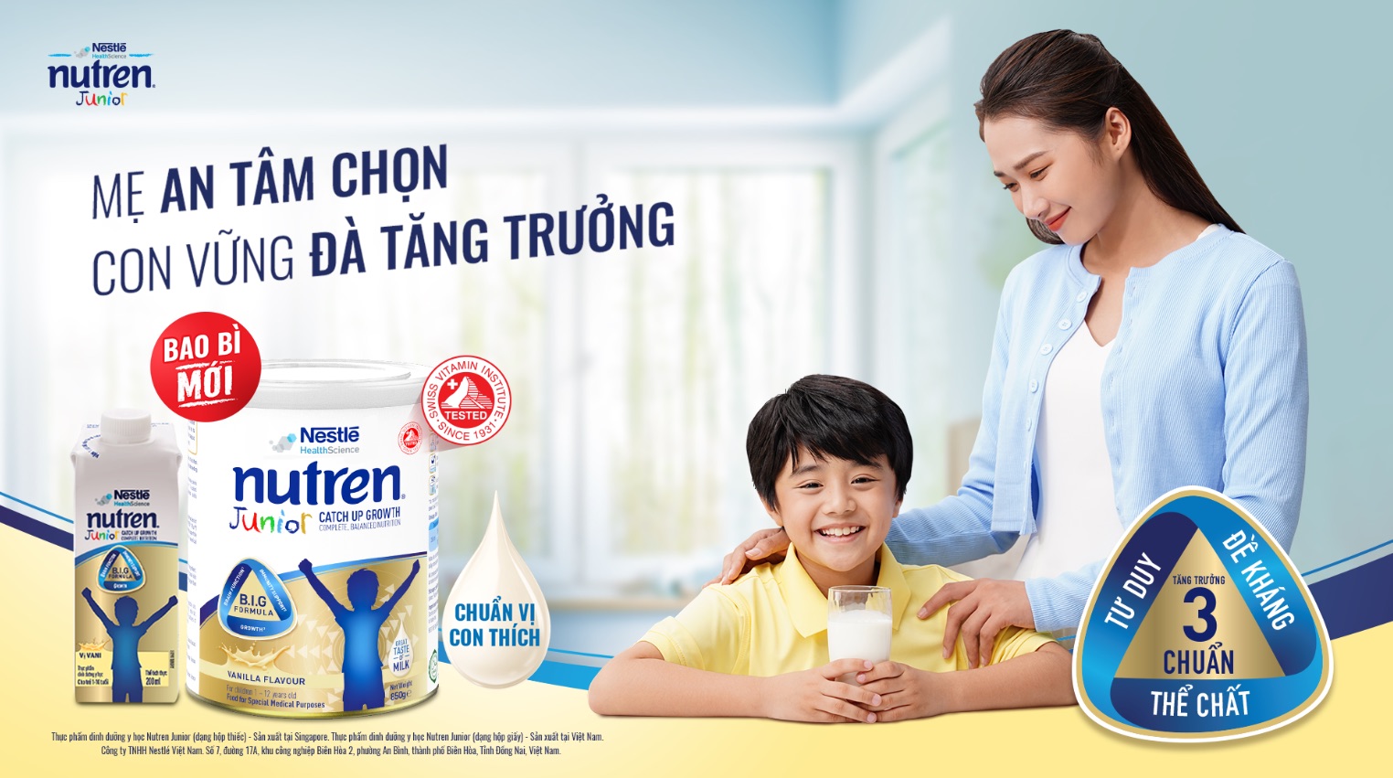 Sữa bột Nutren Junior hương vani 400g (1 - 10 tuổi)