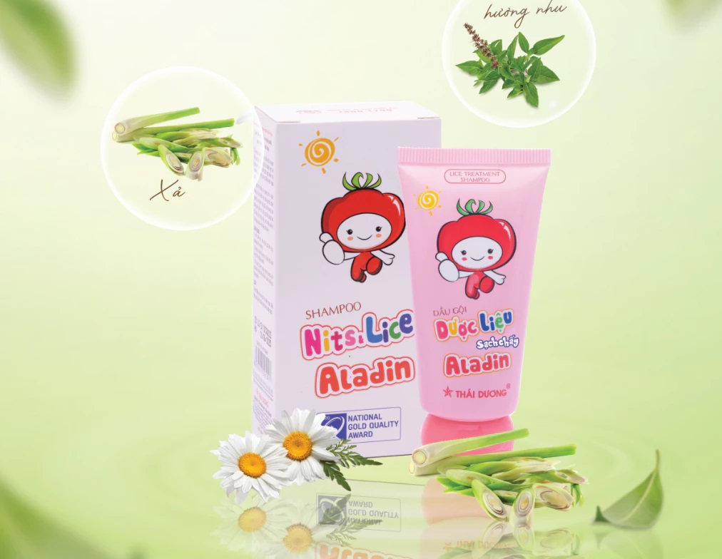 Dầu gội dược liệu sạch chấy Aladin Sao Thái Dương (30g)
