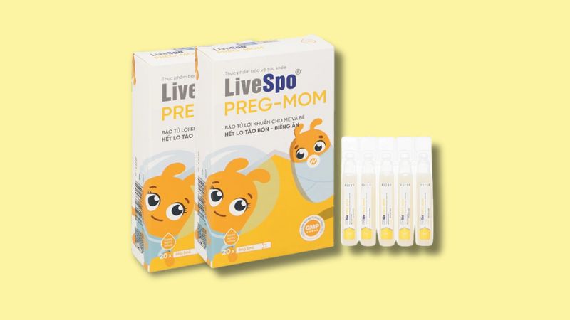 Men vi sinh LiveSpo Preg Mom giúp bổ sung lợi khuẩn
