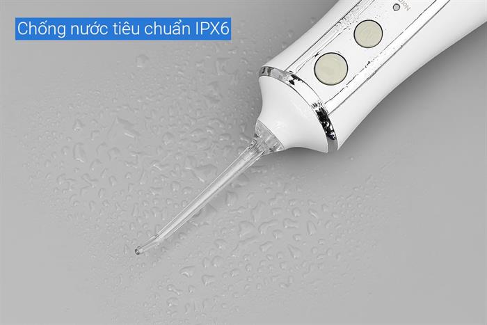 Máy tăm nước cầm tay Rapido RWW-300 sở hữu 5 đầu tăm và 3 chế độ phun tiện dụng