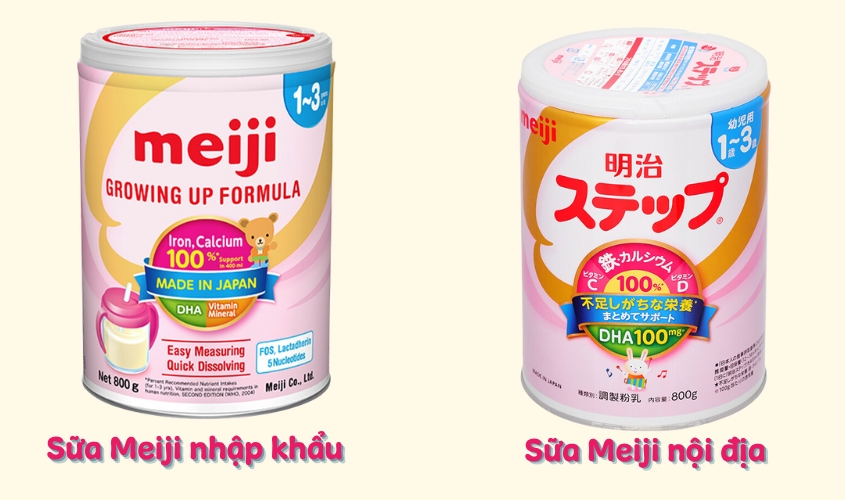 Sự khác biệt lớn nhất giữa sữa Meiji nhập khẩu và nội địa nằm ở bao bí
