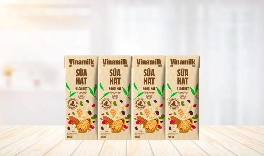 Lốc 4 hộp sữa hạt Vinamilk 9 loại hạt 180 ml