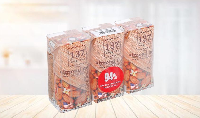 Lốc 3 hộp sữa hạt hạnh nhân 137 Degrees