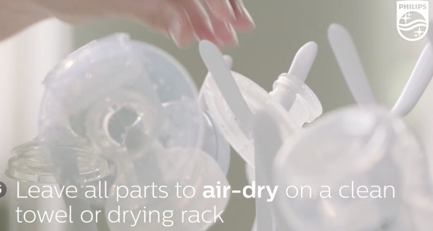 Phơi khô các bộ phận của máy