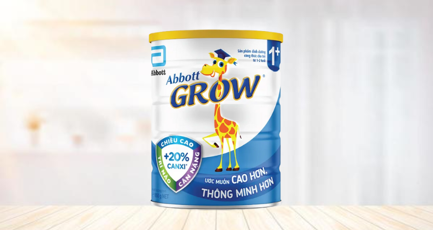 Sữa bột Abbott Grow 1+ hương vani 850g (1 - 2 tuổi)