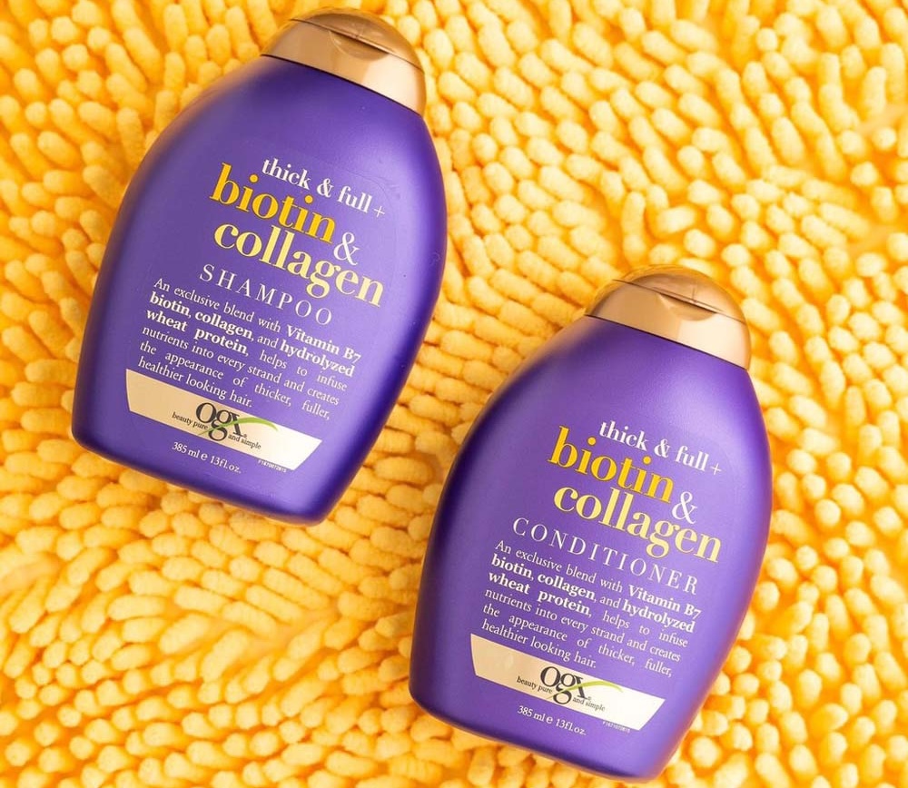 Bộ dầu gội xả OGX Thick Full Biotin Collagen 385ml