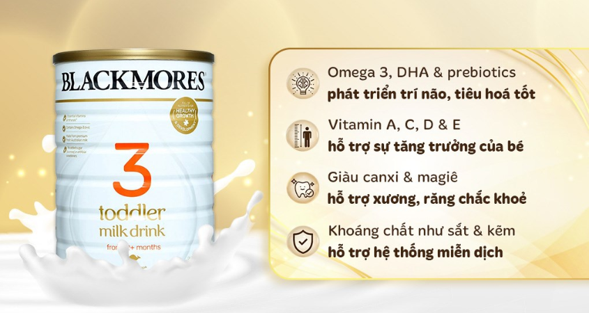 Sữa bột Blackmores Toddler Milk Drink số 3 hương vani 900g (từ 1 tuổi)