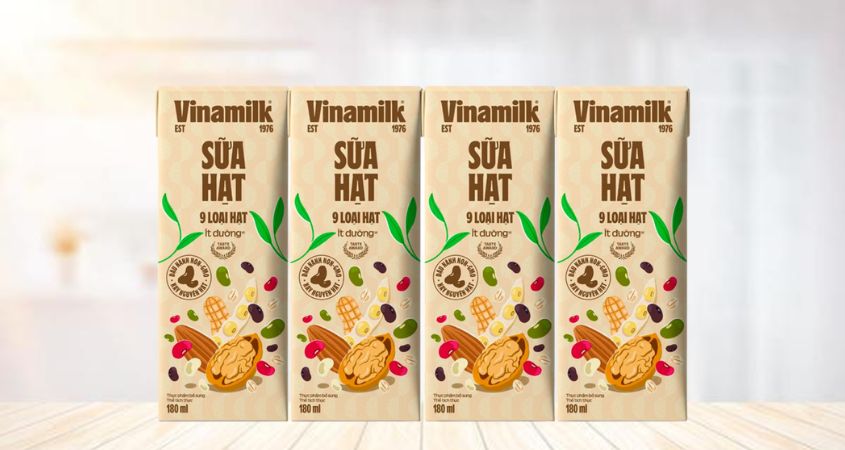 Lốc 4 hộp sữa hạt Vinamilk 9 loại hạt 180 ml (từ 4 tuổi)