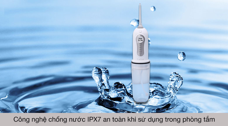Máy tăm nước Halio Professional Cordless đạt chuẩn IPX7 sử dụng an toàn Máy tăm nước Halio Professional Cordless đạt chuẩn IPX7 sử dụng an toàn