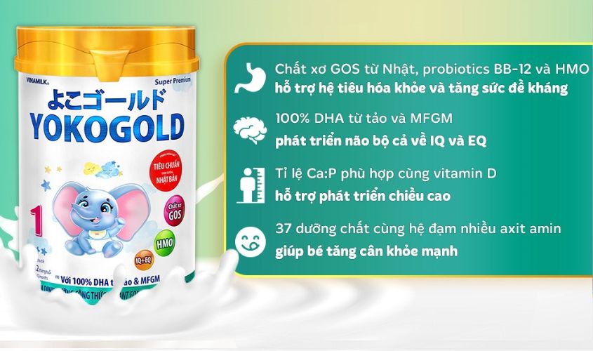 Sữa bột Vinamilk YokoGold số 1 850g (0 - 12 tháng)