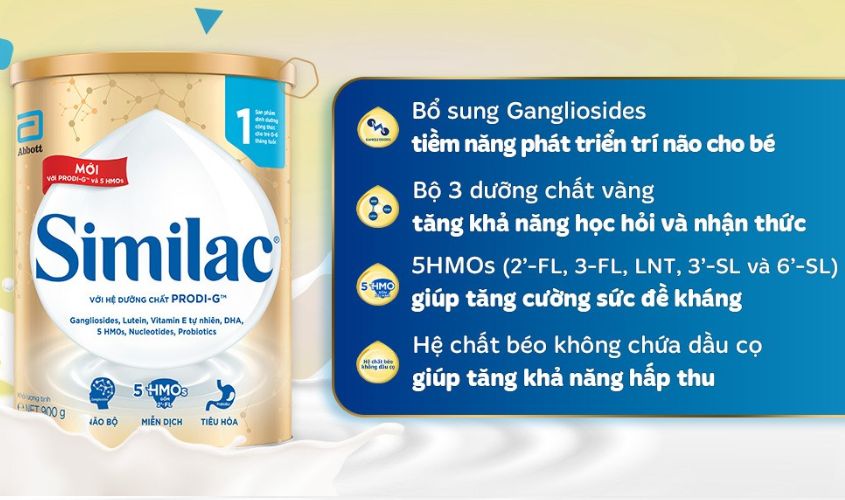 Sữa bột Similac 5G số 1 900g (0 - 6 tháng)