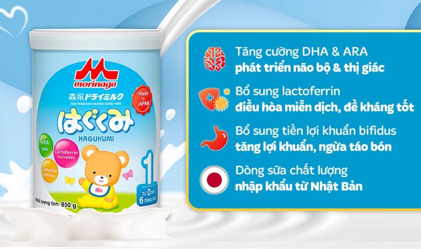 Sữa Morinaga số 1 850g