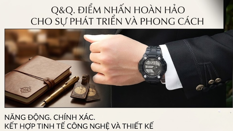 Đồng hồ Q&Q 52.5 mm Nam G18A-001VY Đồng hồ Q&Q 52.5 mm Nam G18A-001VY