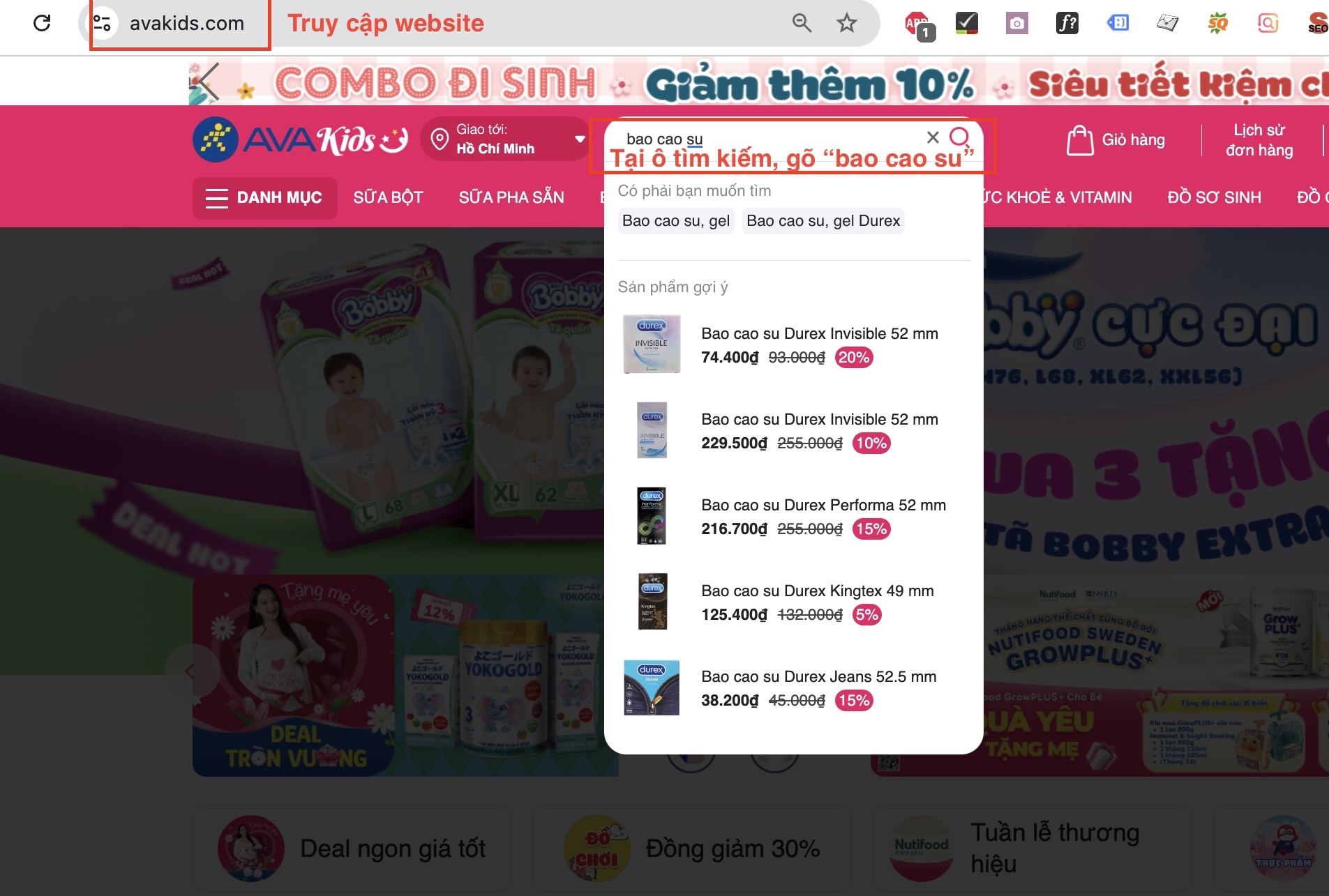 Truy cập website AVAKids và tìm kiếm từ khoá Truy cập website AVAKids và tìm kiếm từ khoá