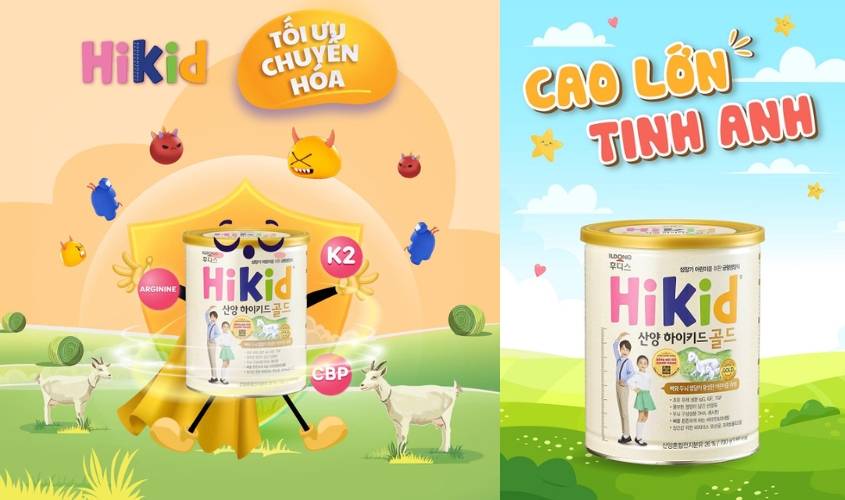 Sữa dê Hikid (sữa non) 650g (1 - 9 tuổi)