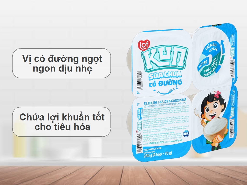Sữa chua ăn có đường Kun 70g