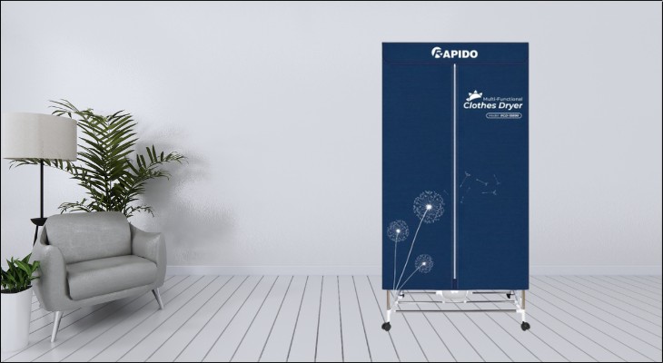Tủ sấy quần áo Rapido RCD-15B90 có khối lượng sấy 20 kg thích hợp với gia đình từ 7 thành viên trở lên