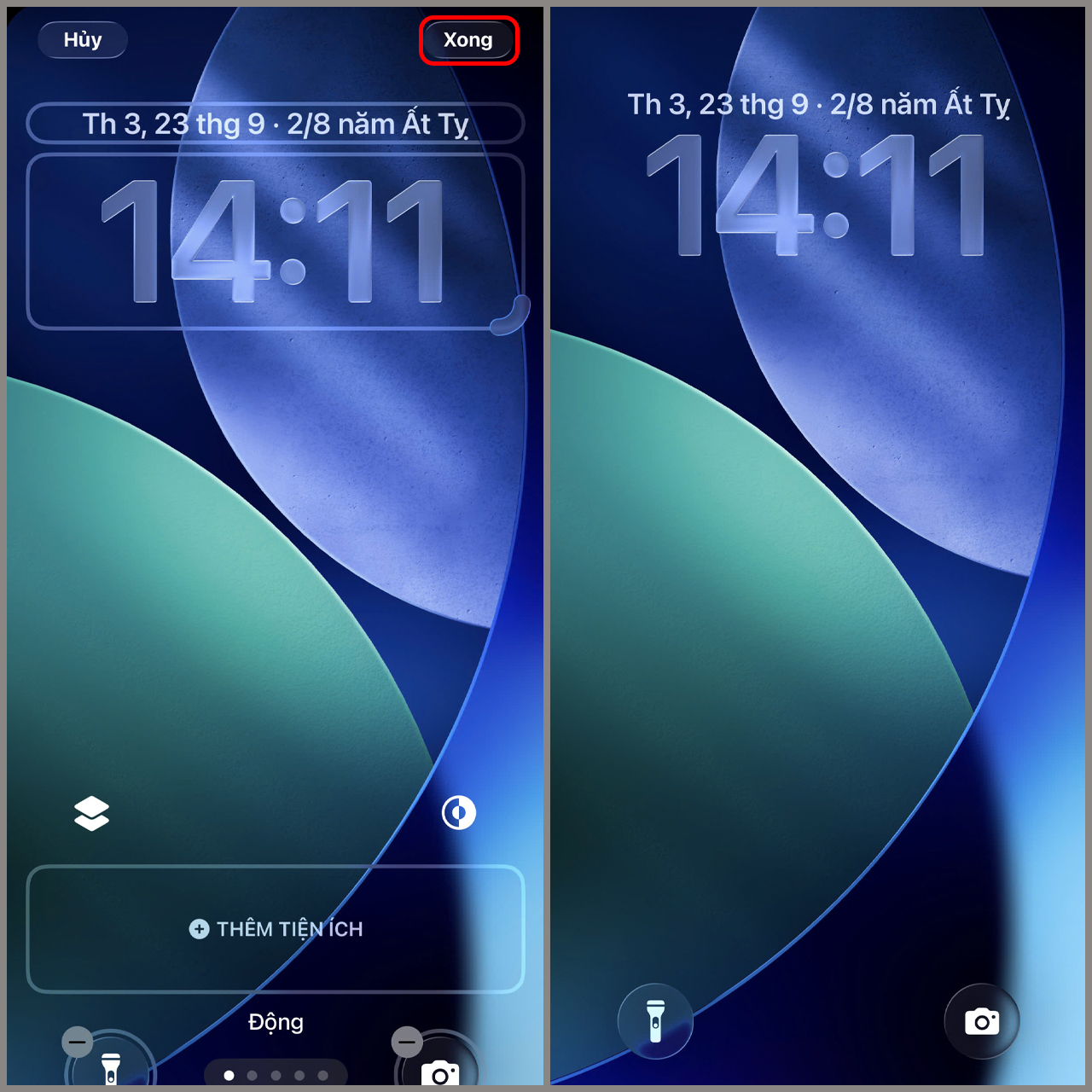 Cách hiện lịch âm trên màn hình khóa iPhone