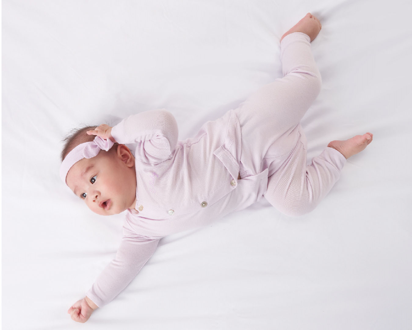 Bộ tay dài cài giữa Lullaby NH122V màu tím