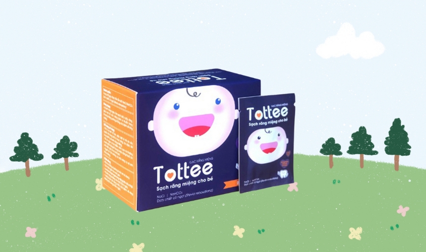 Gạc răng miệng cho bé Tottee hộp 30 gói (từ 0 tháng)