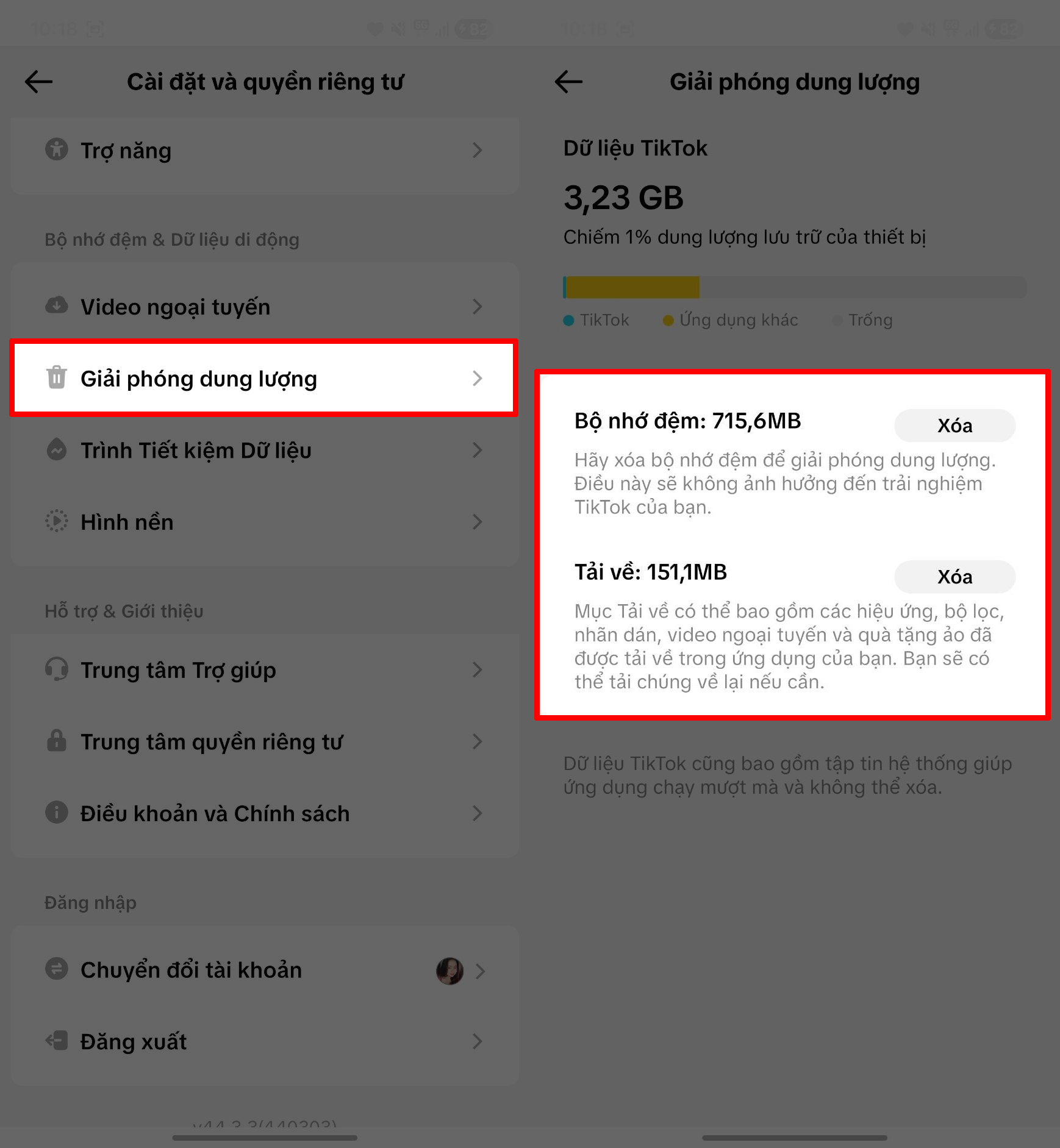 Cách Giải Phóng Dung Lượng Tiktok