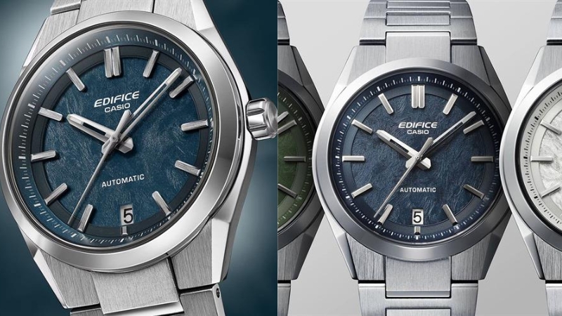 Thiết kế tinh tế với mặt số xanh navy nổi bật