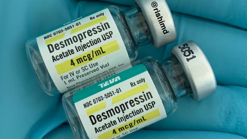 Desmopressin là phương pháp điều trị đầu tay cho bệnh đái tháo nhạt trung ương Desmopressin là phương pháp điều trị đầu tay cho bệnh đái tháo nhạt trung ương