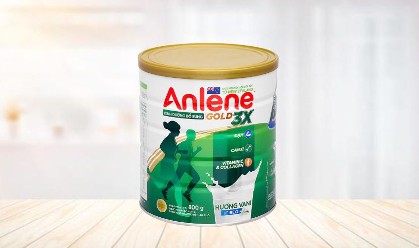 Sữa bột người lớn Anlene Gold 3X hương vani 800g