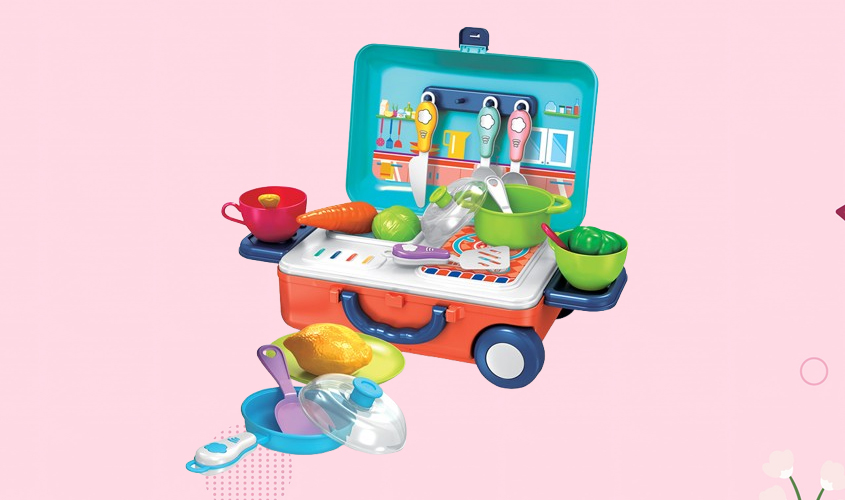 Bộ đồ chơi hộp kéo nhà bếp Duka DK81110 (23 chi tiết)