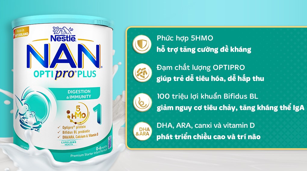 Sữa bột NAN Optipro Plus số 1 400g (0 - 6 tháng)