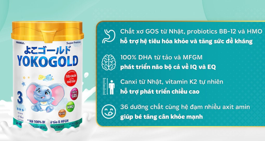 Sữa bột YokoGold số 3 850g (2 - 6 tuổi)