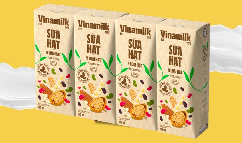 Lốc 4 hộp sữa hạt Vinamilk 9 loại hạt 180 ml (từ 4 tuổi)
