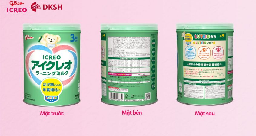 Bao bì của sữa Glico