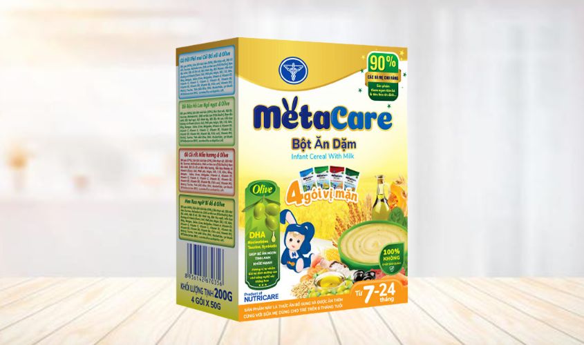 Bột ăn dặm MetaCare 4 vị mặn hộp 200g (dành cho bé từ 7 - 24 tháng)
