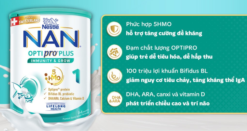 Sữa bột NAN Optipro Plus số 1 800g (0 - 6 tháng) Sữa bột NAN Optipro Plus số 1 800g (0 - 6 tháng)