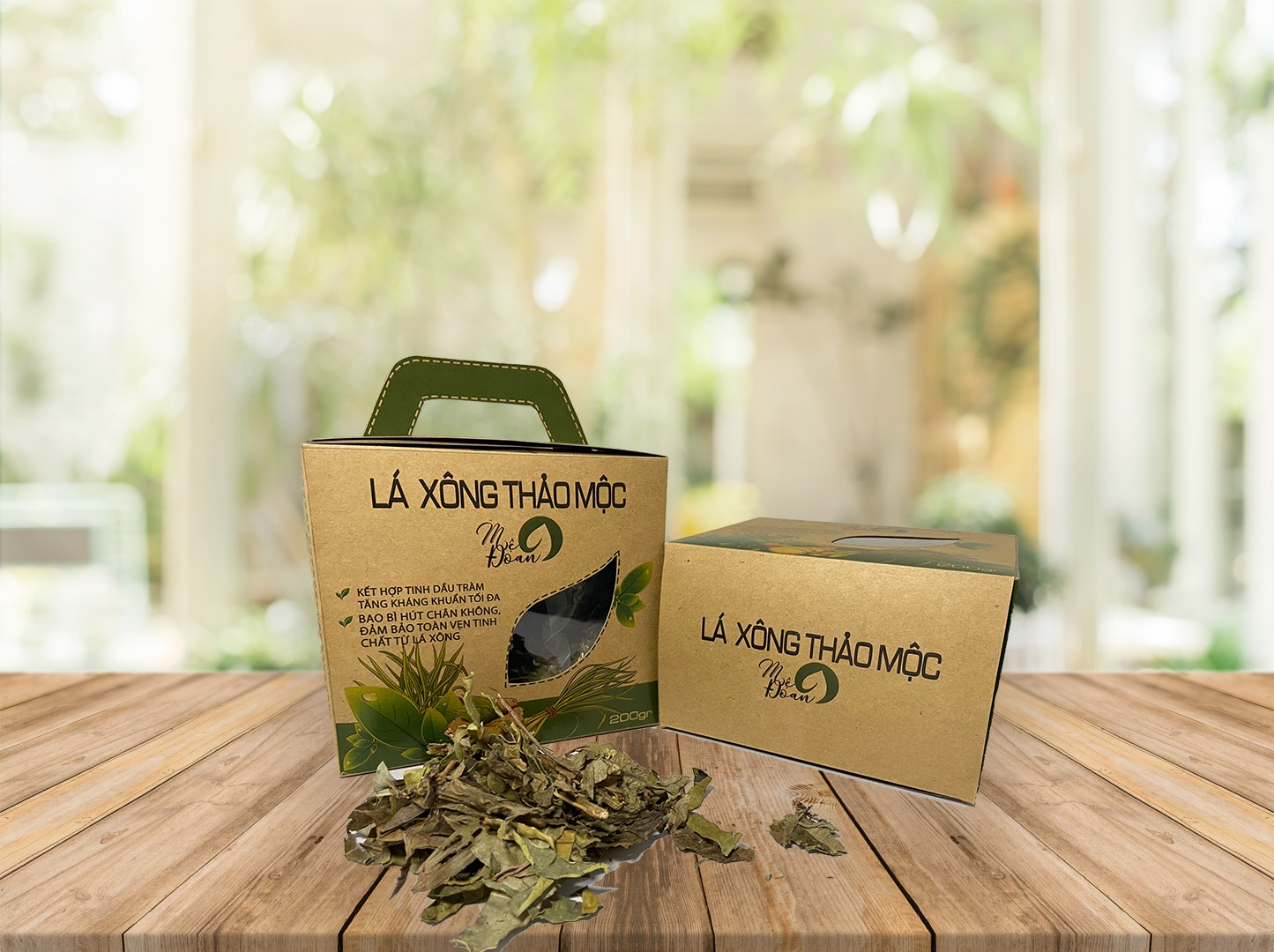 Lá xông thảo mộc Mệ Đoan kháng khuẩn giải cảm nhanh túi 200g