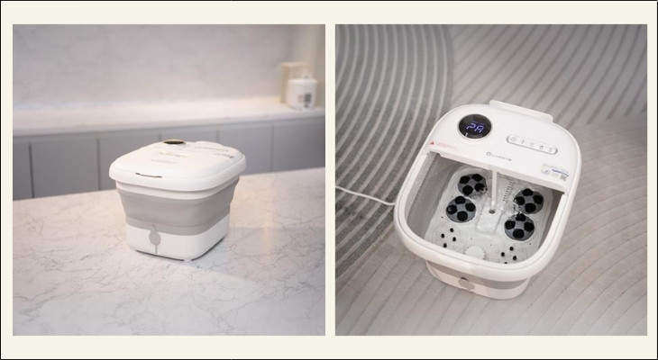 Bồn ngâm massage chân LUMIAS LMF-01W có bảng điều khiển cảm ứng với màn hình LED hiển thị rõ ràng