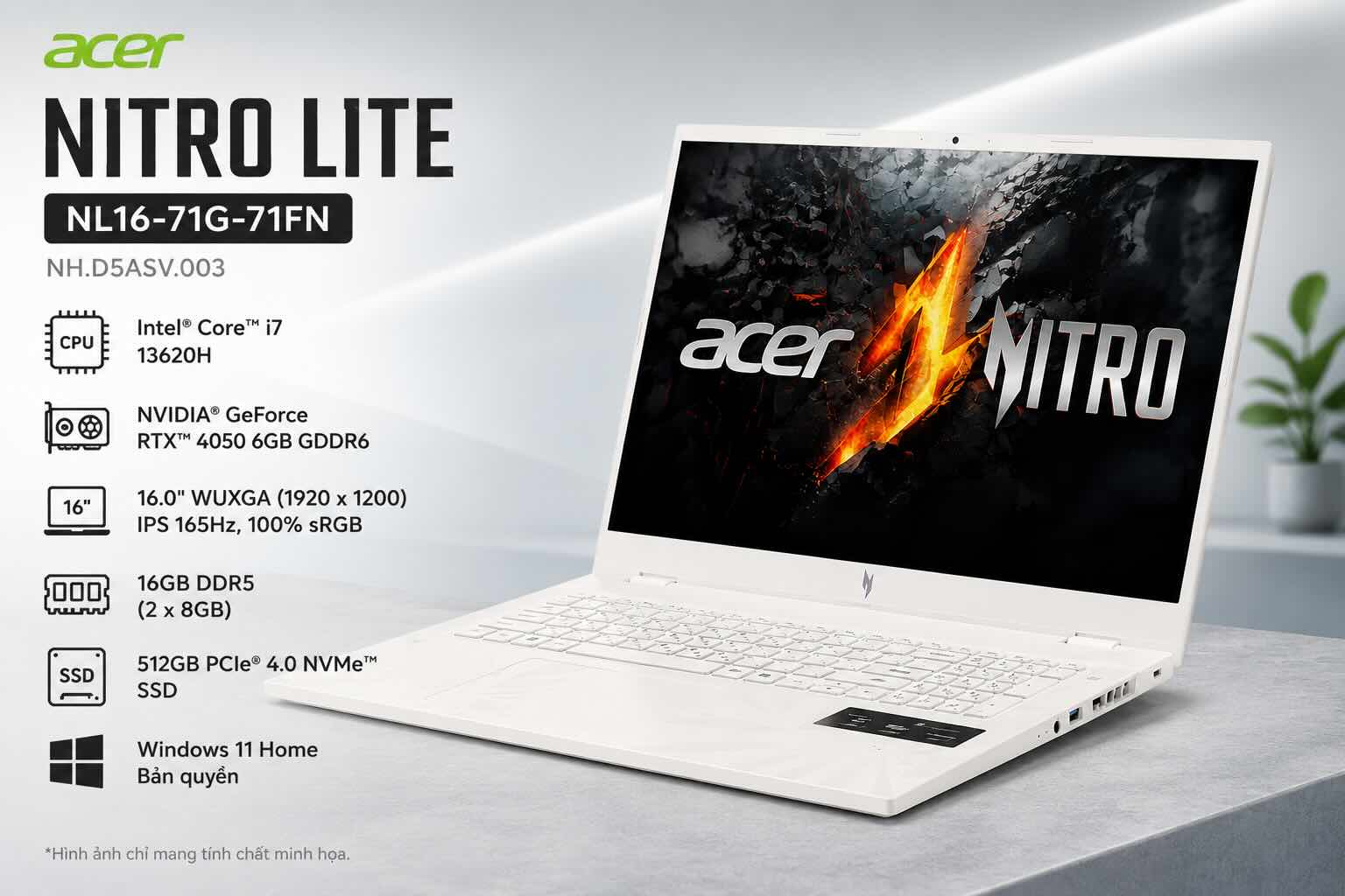 Laptop Acer Nitro Lite NL16 71G 71FN i7 13620H Laptop Acer Nitro Lite NL16 71G 71FN i7 13620H