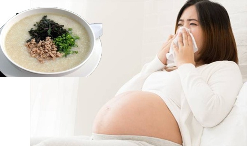 Cháo tía tô và hành lá giúp mẹ bầu giảm cảm hiệu quả