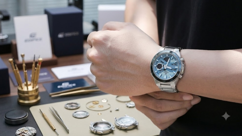 Đồng hồ Edifice Casio 46.9 mm Nam EFV-C110D-2BDF Đồng hồ Edifice Casio 46.9 mm Nam EFV-C110D-2BDF